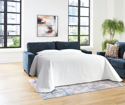 Auburndale Furniture Outlet - Ashley Furniture - Aviemore Living Room - Queen Sofa Sleeper / Ink - 2430339