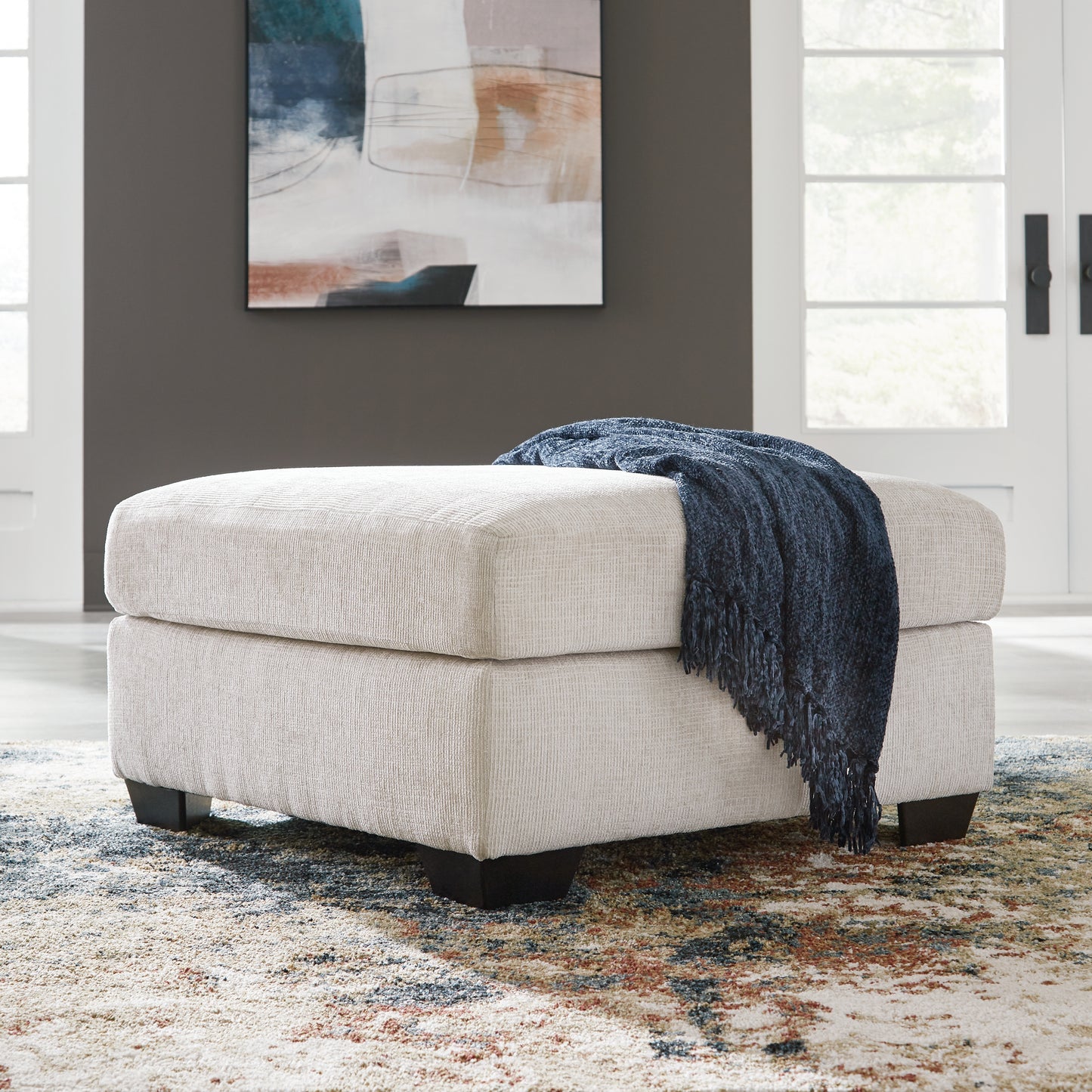 Auburndale Furniture Outlet - Ashley Furniture - Aviemore Living Room - Oversized Accent Ottoman / Stone - 2430508
