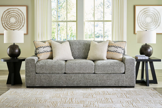 Auburndale Furniture Outlet - Ashley Furniture - Dunmor Living Room - Ottoman / Graphite - 2490414