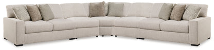Auburndale Furniture Outlet - Ashley Furniture - Ballyton Sectional - RAF 3-Piece Sectional / Sand - 25102S1