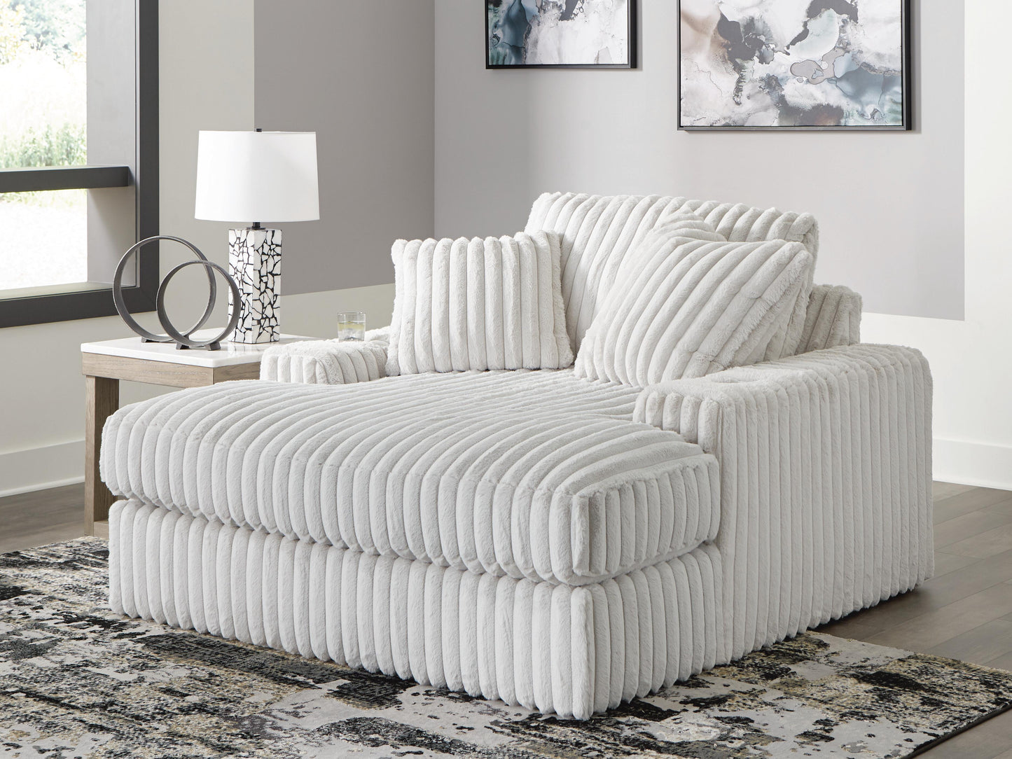 Auburndale Furniture Outlet - Ashley Furniture - Stupendous Living Room - Oversized Chaise / Alloy - 2590315