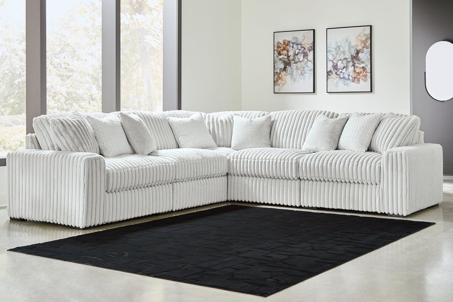 Auburndale Furniture Outlet - Ashley Furniture - Stupendous Sectional - RAF 5-Piece Sectional / Alloy - 25903S24