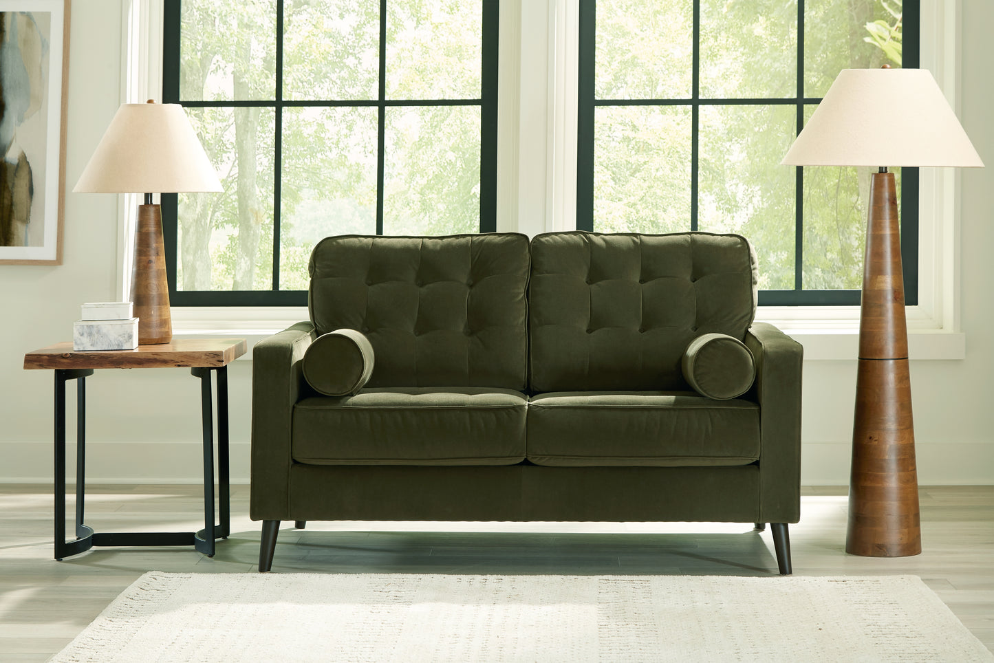 Auburndale Furniture Outlet - Ashley Furniture - Reveon Lakes Living Room - Loveseat / Olive - 2640435