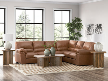 Auburndale Furniture Outlet - Ashley Furniture - WillowBend Sectional - RAF 3-Piece Sectional / Caramel - PC27704S3
