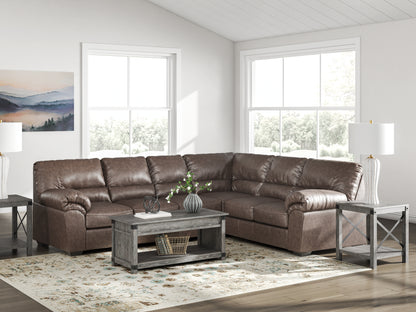 Auburndale Furniture Outlet - Ashley Furniture - WillowBend Sectional - RAF 3-Piece Sectional / Umber - PC27705S3