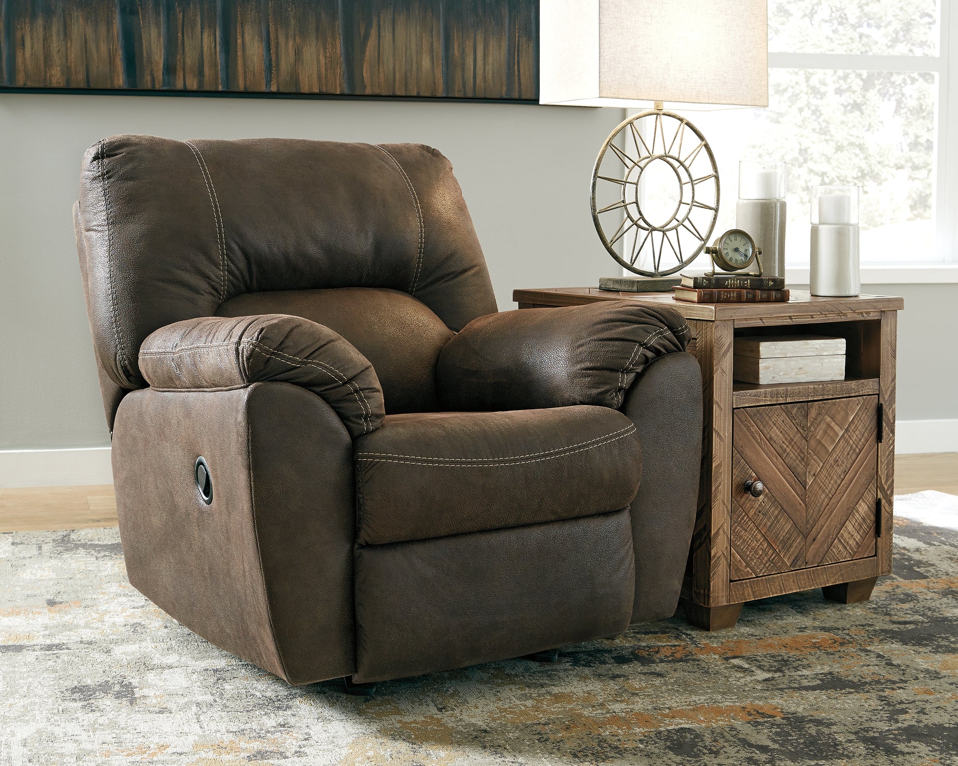 Auburndale Furniture Outlet - Ashley Furniture - Tambo Living Room - Rocker Recliner / Canyon - 2780225