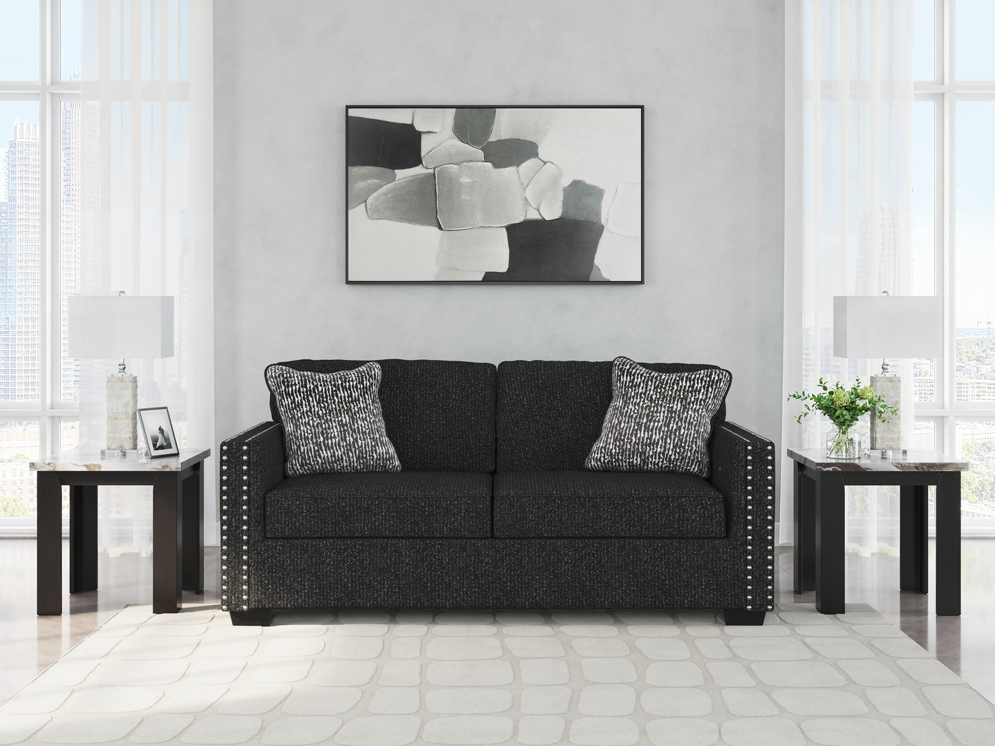 Auburndale Furniture Outlet - Ashley Furniture - Jasmine Peaks Living Room - Ottoman / Coal - 2890414