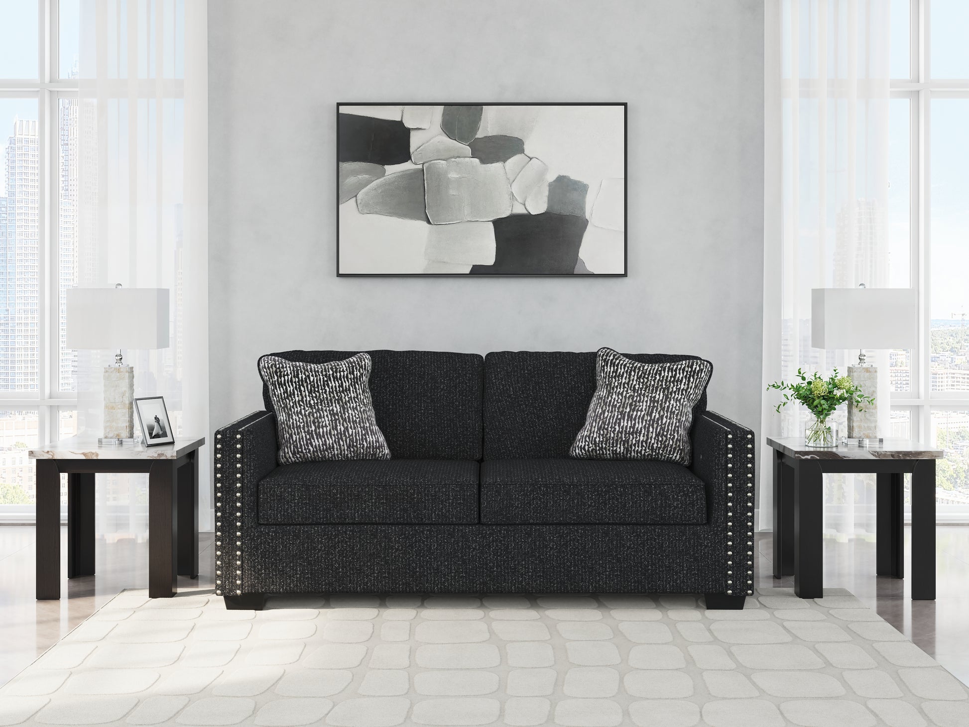 Auburndale Furniture Outlet - Ashley Furniture - Jasmine Peaks Living Room - Ottoman / Coal - 2890414