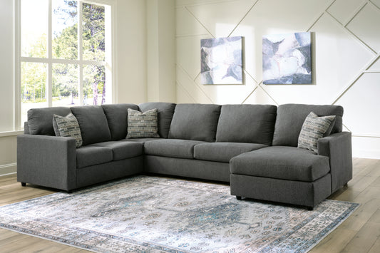Auburndale Furniture Outlet - Ashley Furniture - Edenfield Sectional - LAF 3-Piece Sectional with Chaise / Linen - 29004S2