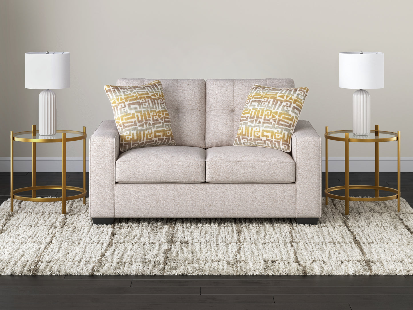 Auburndale Furniture Outlet - Ashley Furniture - Larimer Living Room - Loveseat / Stone - PC2920335
