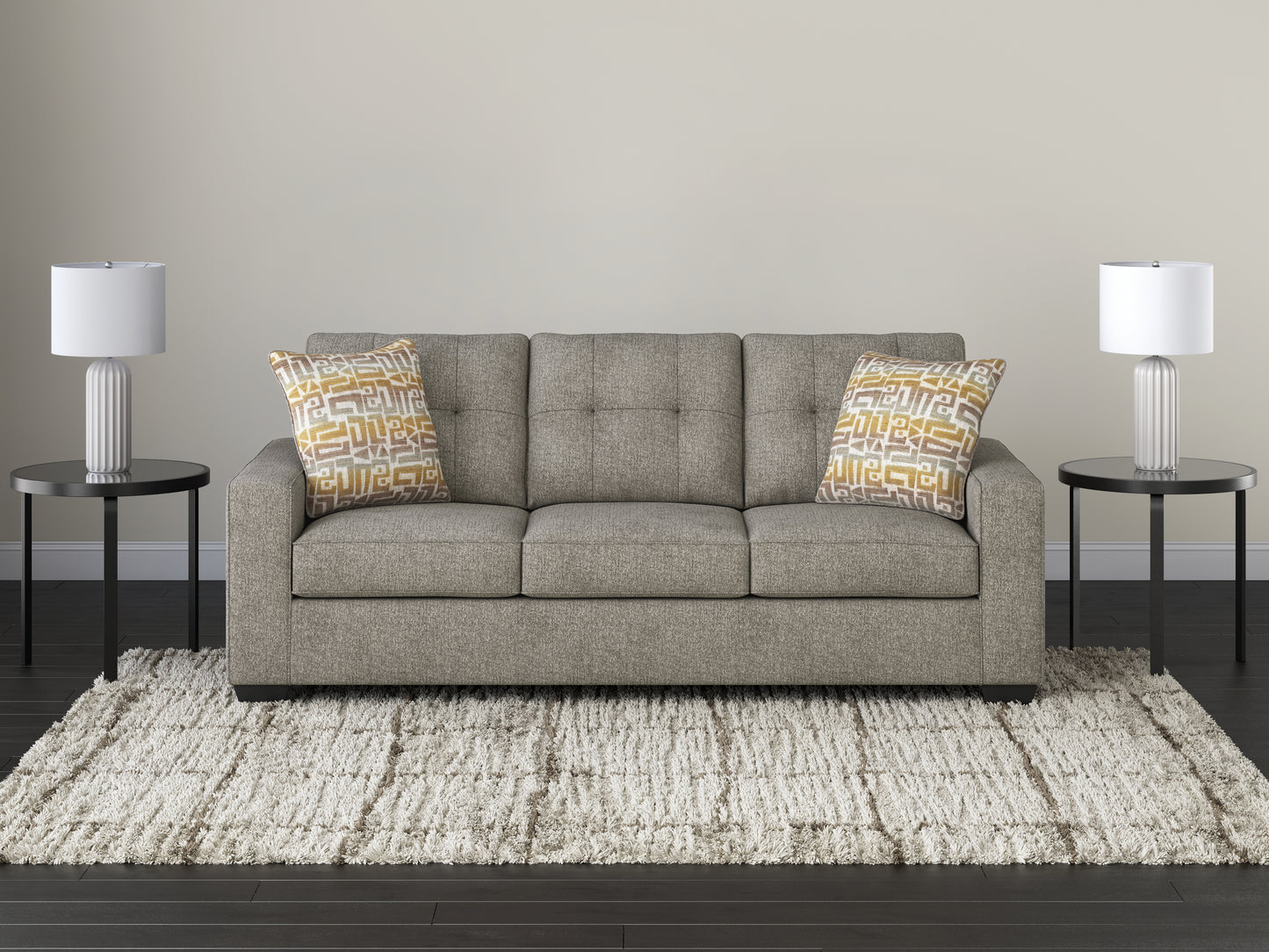 Auburndale Furniture Outlet - Ashley Furniture - Larimer Living Room - Queen Sofa Sleeper / Iron - PC2920439