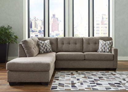 Auburndale Furniture Outlet - Ashley Furniture - Mahoney Sectional - RAF 2-Piece Sectional with Chaise / Chocolate - 31005S1