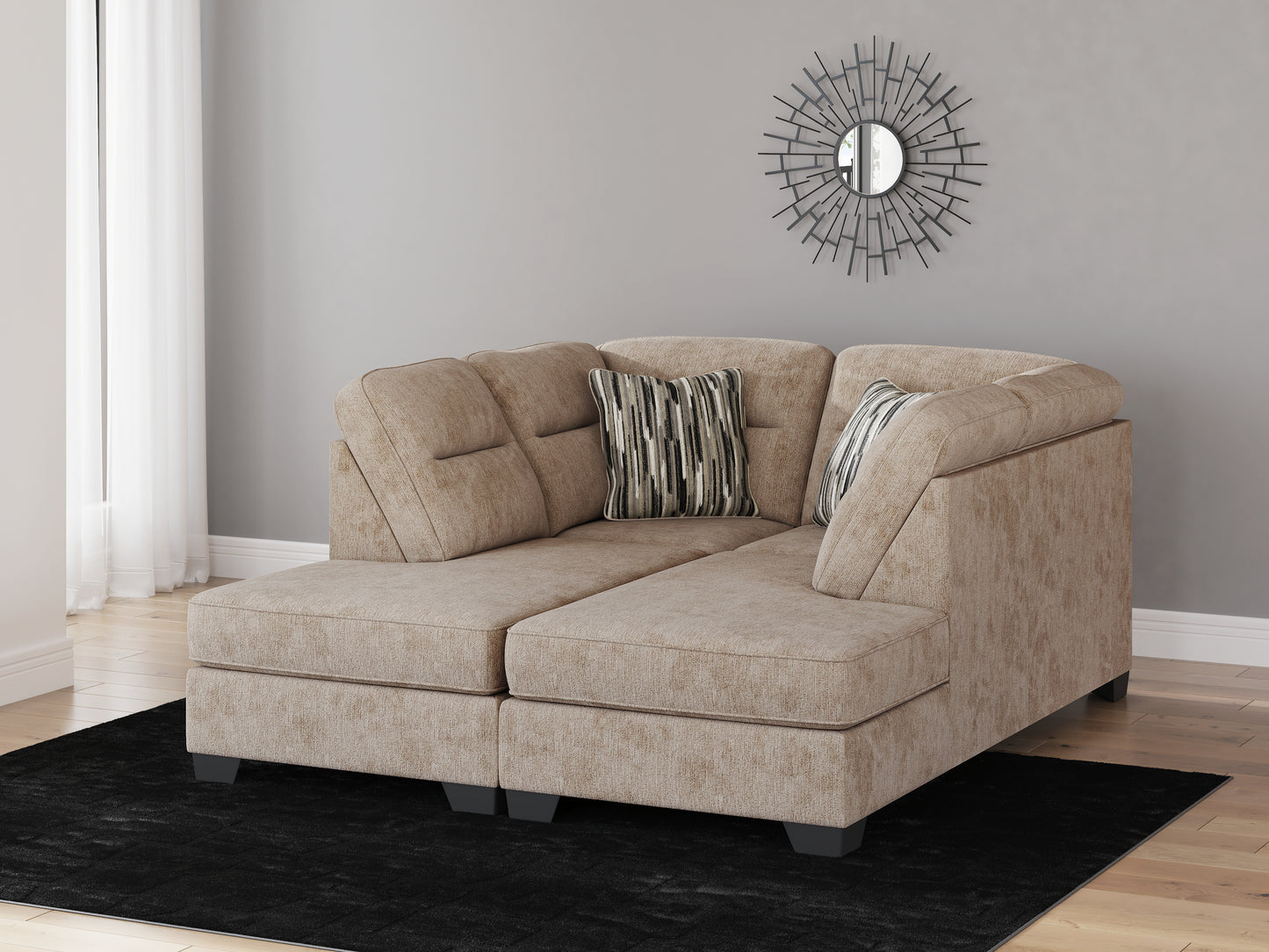 Auburndale Furniture Outlet - Ashley Furniture - Olten Sectional - RAF 2-Piece Super Chaise / Mocha - 31304S3