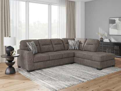 Auburndale Furniture Outlet - Ashley Furniture - Olten Sectional - RAF 2-Piece Sectional with Chaise / Graphite - 31305S1