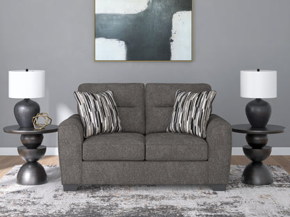Auburndale Furniture Outlet - Ashley Furniture - Olten Living Room - Loveseat / Graphite - 3130535