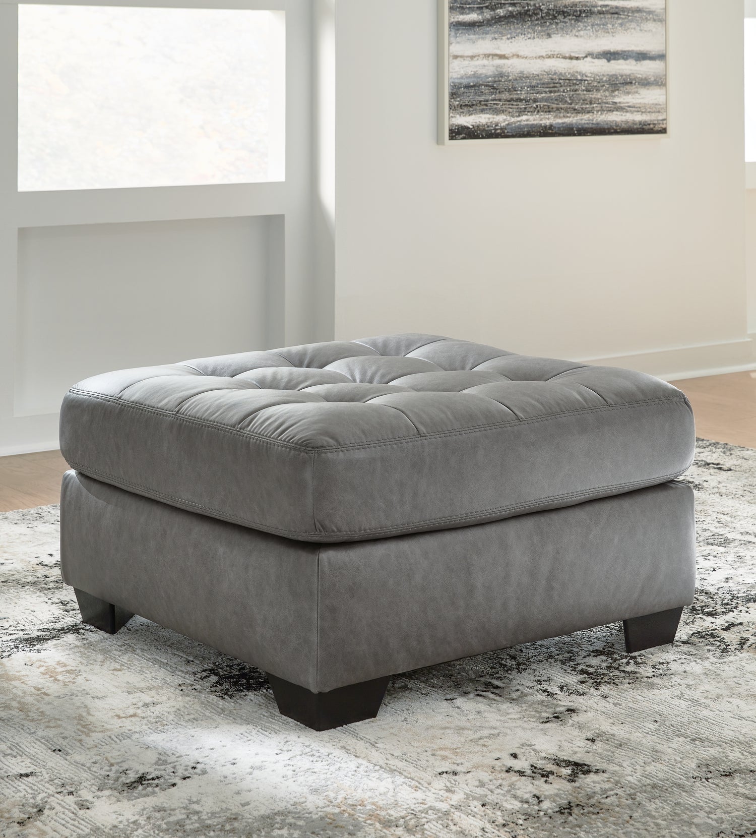 Auburndale Furniture Outlet - Ashley Furniture - Clairette Court Living Room - Oversized Accent Ottoman / Alloy - 3150308