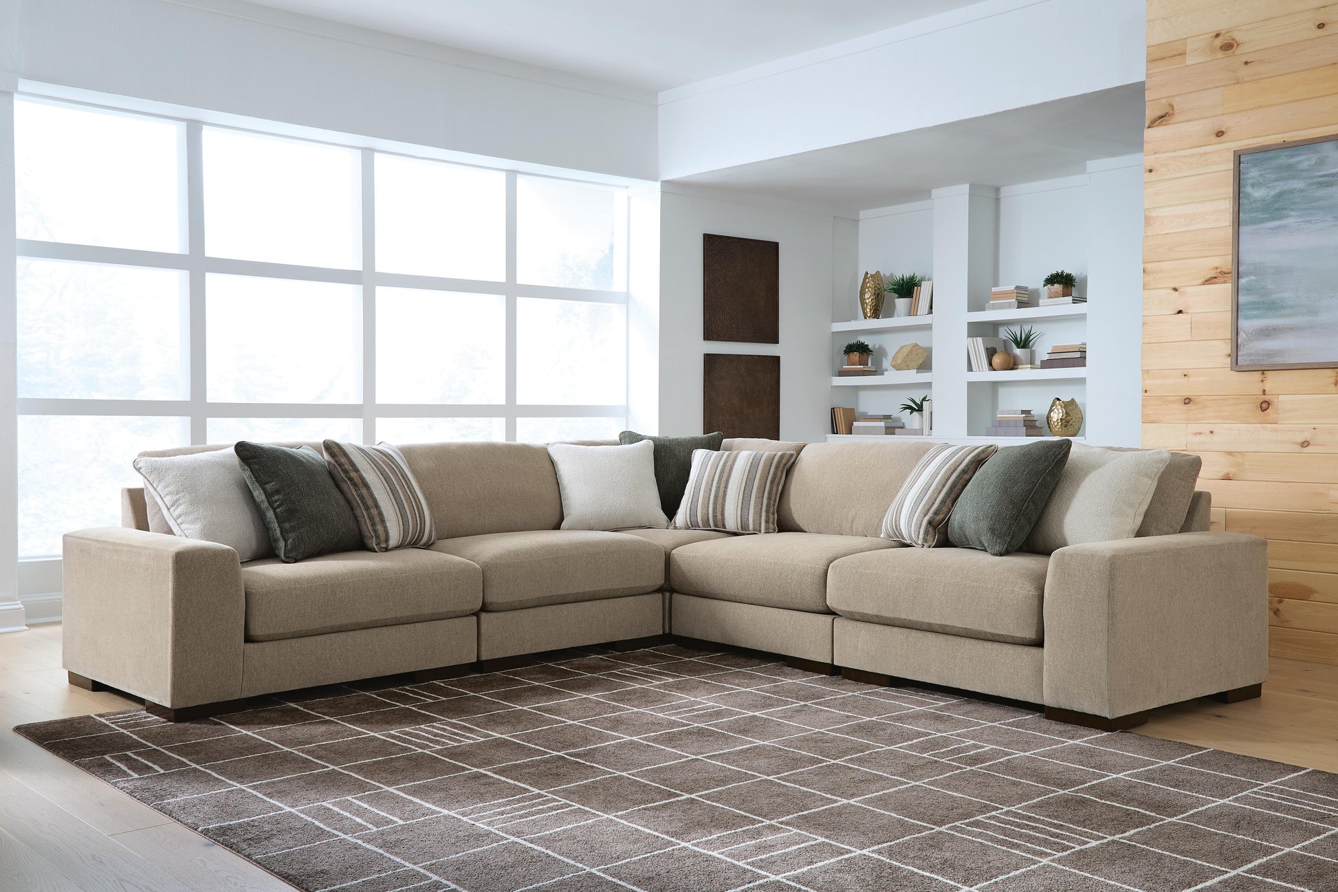 Auburndale Furniture Outlet - Ashley Furniture - Linenhause Sectional - RAF 5-Piece Sectional - 31803S17
