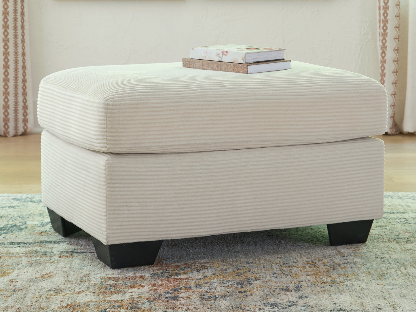 Auburndale Furniture Outlet - Ashley Furniture - Greenbriar Living Room - Ottoman / Ivory - PC3200614