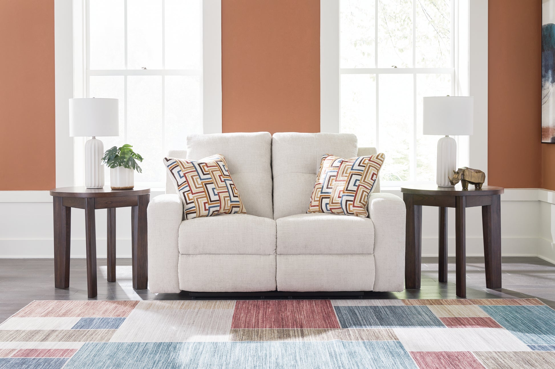 Auburndale Furniture Outlet - Ashley Furniture - Danum Living Room - Reclining Loveseat / Stone - 3880586