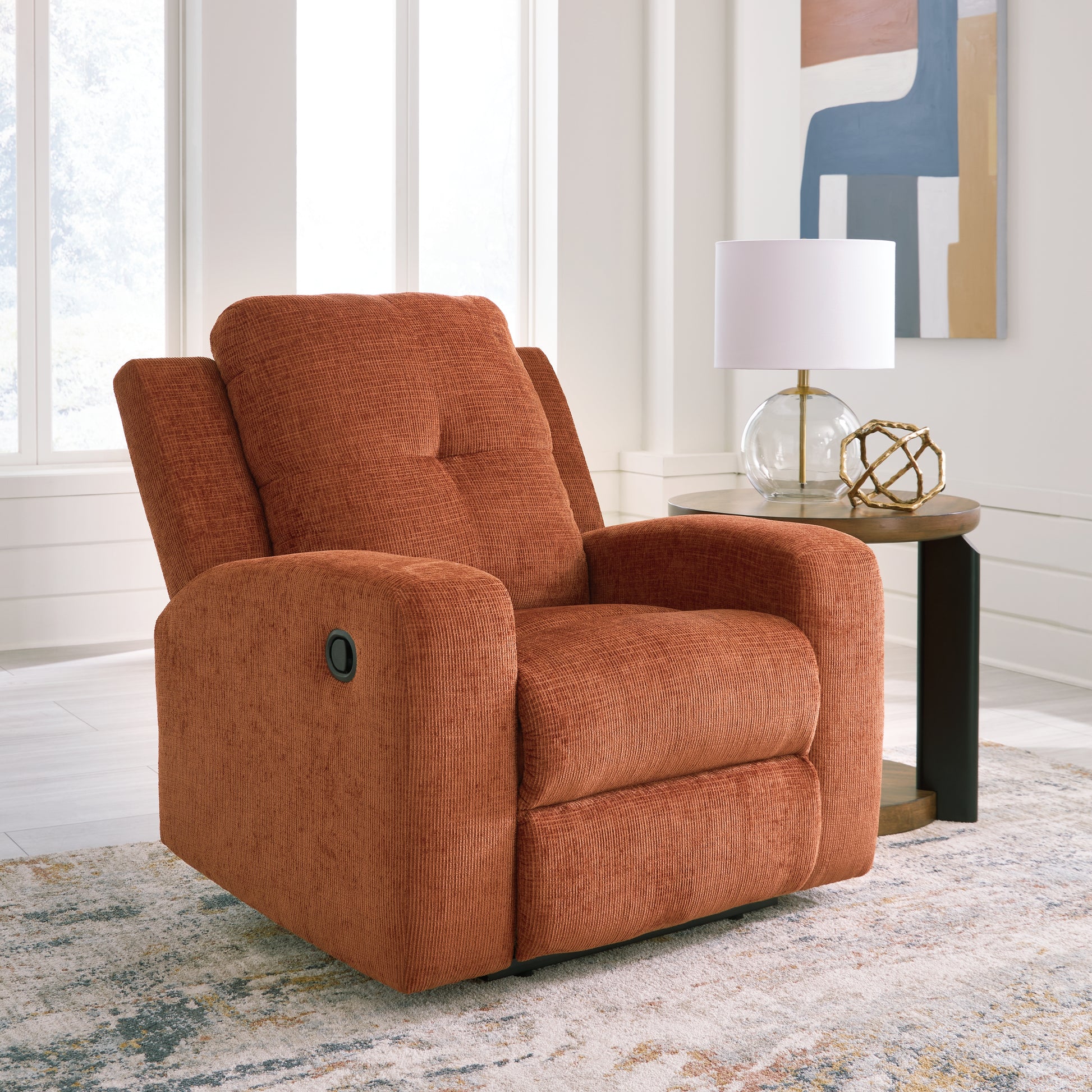Auburndale Furniture Outlet - Ashley Furniture - Danum Living Room - Zero Wall Recliner / Spice - 3880729