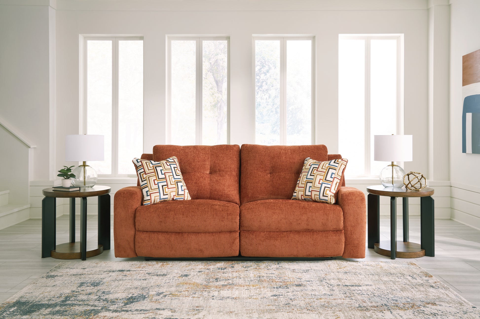 Auburndale Furniture Outlet - Ashley Furniture - Danum Living Room - 2 Seat Reclining Sofa / Spice - 3880781