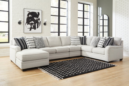 Auburndale Furniture Outlet - Ashley Furniture - Huntsworth Sectional - RAF 5-Piece Sectional with Chaise / Dove Gray - 39702S5