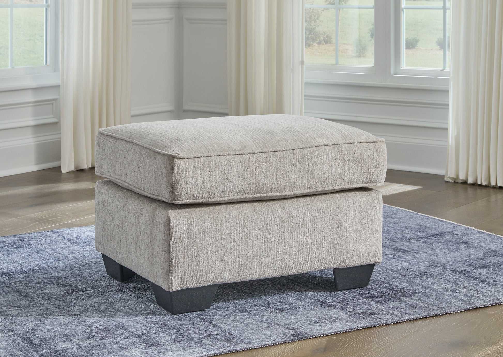 Auburndale Furniture Outlet - Ashley Furniture - Cashton Living Room - Ottoman / Ice - 4060614