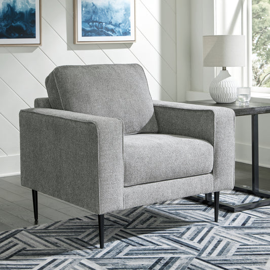 Auburndale Furniture Outlet - Ashley Furniture - Hazela Living Room - Ottoman / Charcoal - 4110214