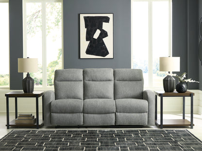Auburndale Furniture Outlet - Ashley Furniture - Gauntlet Living Room - Reclining Sofa / Sterling - PC4220488
