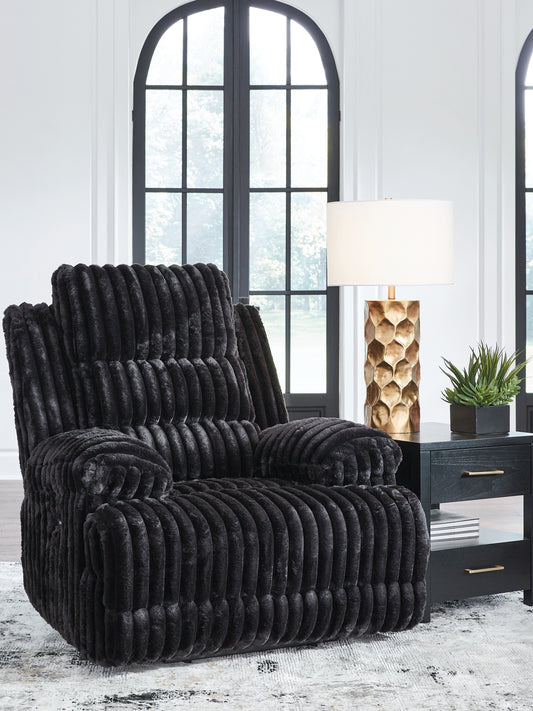 Auburndale Furniture Outlet - Ashley Furniture - Rhine Falls Living Room - Zero Wall Power Recliner / Onyx - PC4280506
