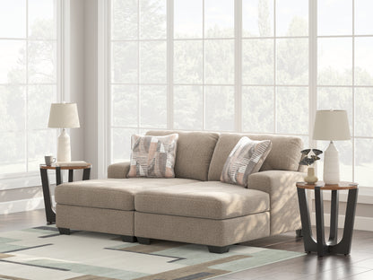 Auburndale Furniture Outlet - Ashley Furniture - Newellen Sectional - RAF 3-Piece Sleeper Sectional with Chaise / Greystone - 48405S5