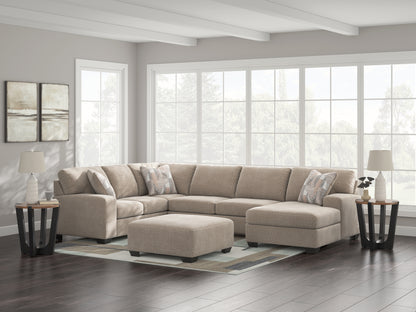 Auburndale Furniture Outlet - Ashley Furniture - Newellen Sectional - LAF 3-Piece Sectional with Chaise / Hemp - 48404S2