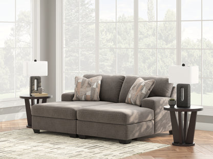 Auburndale Furniture Outlet - Ashley Furniture - Newellen Sectional - RAF 2-Piece Super Chaise / Greystone - 48405S4