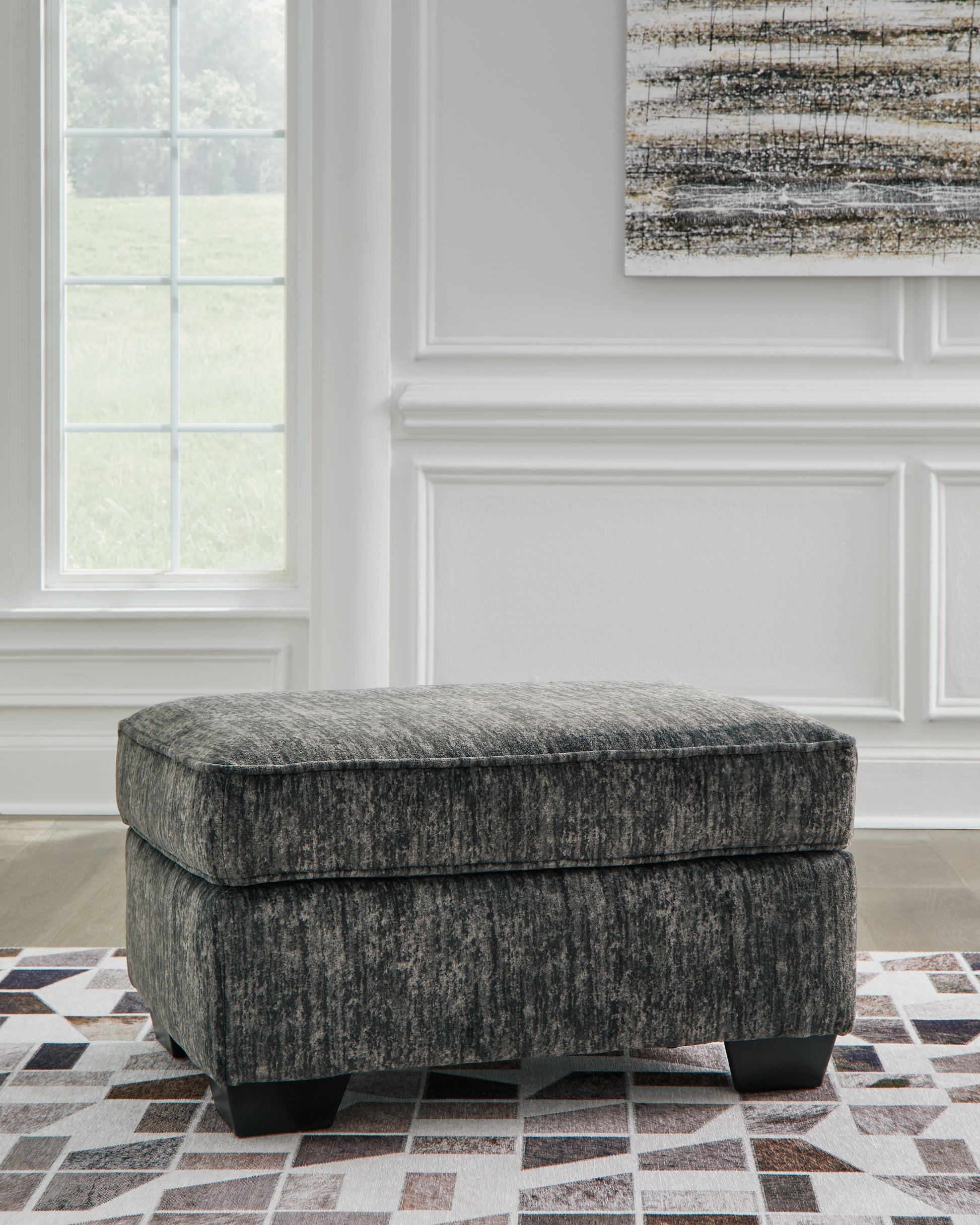 Auburndale Furniture Outlet - Ashley Furniture - Lonoke Living Room - Ottoman / Gunmetal - 5050414