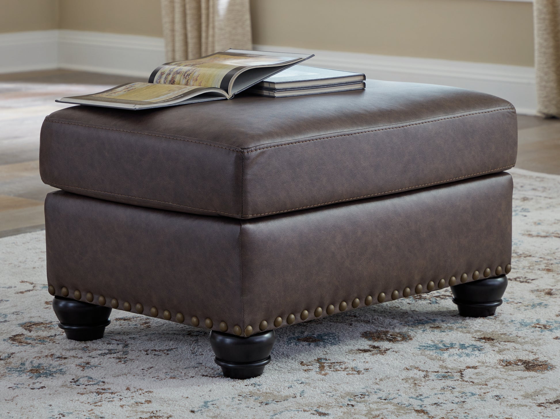 Auburndale Furniture Outlet - Ashley Furniture - Roxmere Living Room - Queen Sofa Sleeper / Umber - 5550339