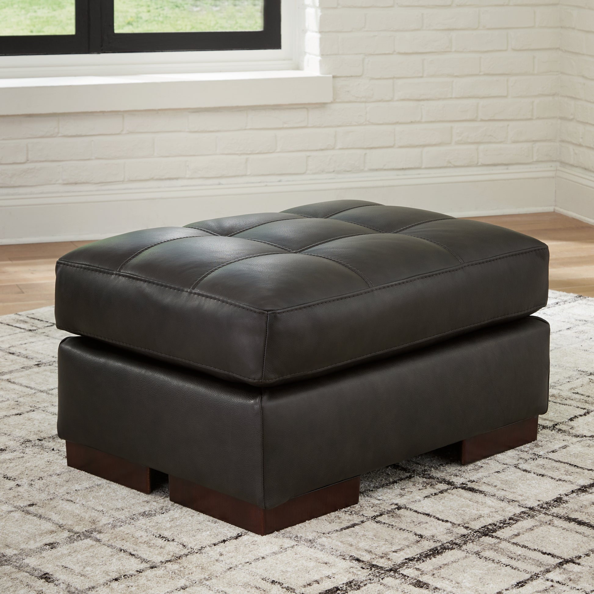 Auburndale Furniture Outlet - Ashley Furniture - Luigi Living Room - Ottoman / Thunder - 5650614