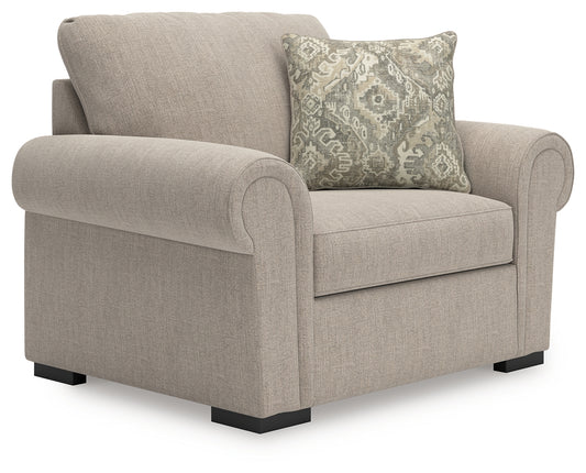 Auburndale Furniture Outlet - Ashley Furniture - Sararose Living Room - Chair and a Half / Heather - 5710223