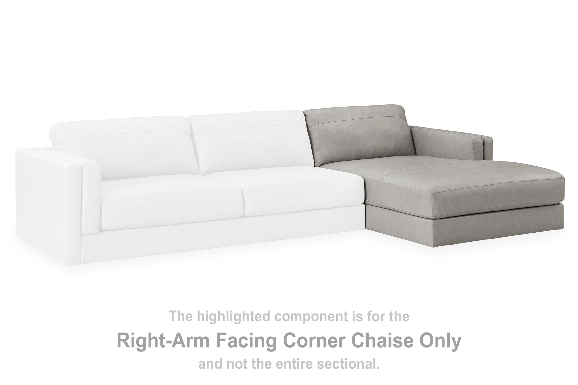Auburndale Furniture Outlet - Ashley Furniture - Amiata Sectional - RAF Corner Chaise / Glacier - 5740417