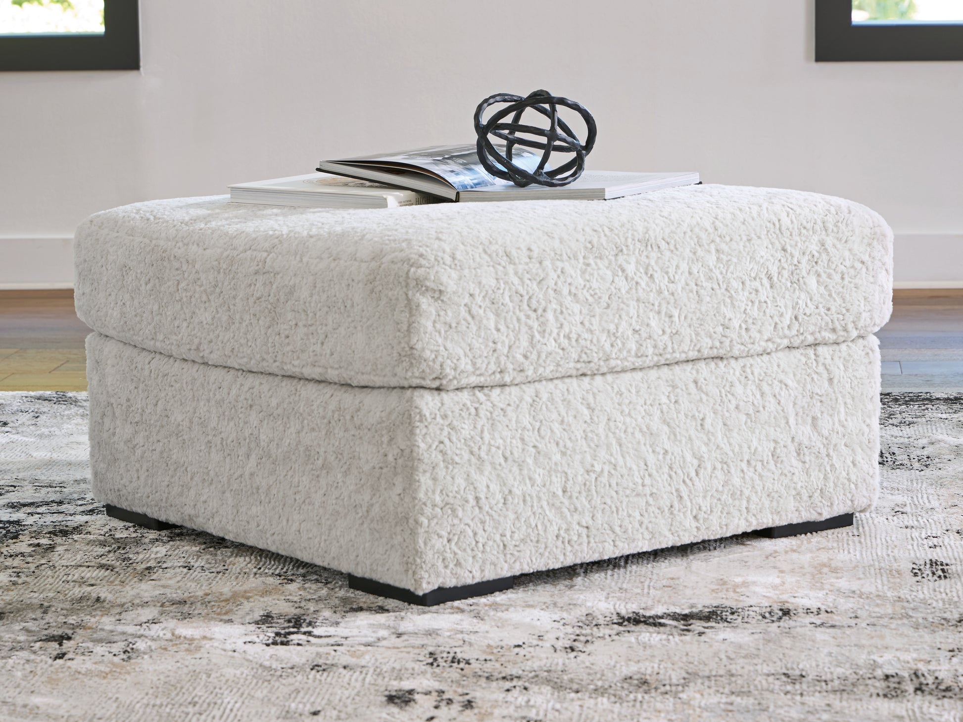 Auburndale Furniture Outlet - Ashley Furniture - Cuddle Plush Living Room - Oversized Accent Ottoman / Arctic - PC5910608