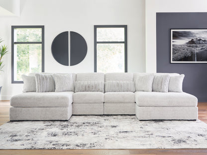 Auburndale Furniture Outlet - Ashley Furniture - Cuddle Plush Sectional - RAF 10-Piece Sectional / Arctic - PC59106S10