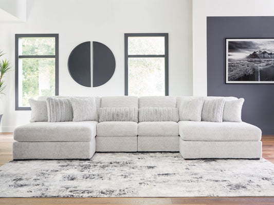 Auburndale Furniture Outlet - Ashley Furniture - Cuddle Plush Sectional - RAF 10-Piece Sectional / Arctic - PC59106S10
