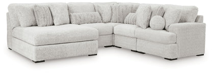 Auburndale Furniture Outlet - Ashley Furniture - Cuddle Plush Sectional - 5-Piece Sectional with Chaise / Arctic - PC59106S11