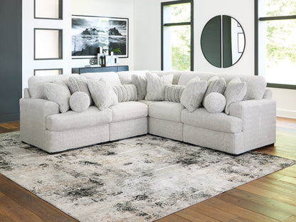 Auburndale Furniture Outlet - Ashley Furniture - Cuddle Plush Sectional - RAF 5-Piece Sectional / Arctic - PC59106S2