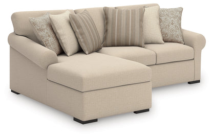 Auburndale Furniture Outlet - Ashley Furniture - LadyMae Sectional - RAF 5-Piece Sectional with Chaise / Twill - 59404S8