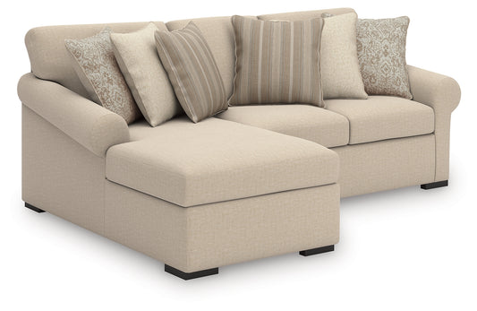 Auburndale Furniture Outlet - Ashley Furniture - LadyMae Sectional - RAF 5-Piece Sectional with Chaise / Twill - 59404S8