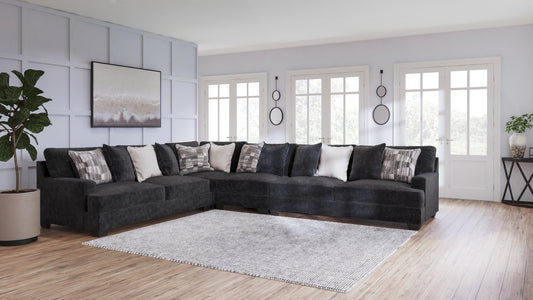 Auburndale Furniture Outlet - Ashley Furniture - Lavernett Sectional - LAF 3-Piece Sectional / Charcoal - 59603S1