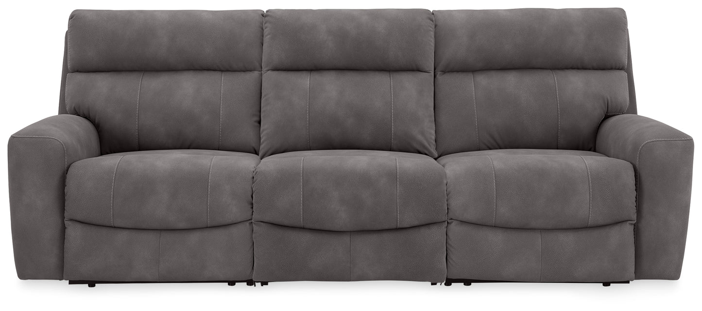Auburndale Furniture Outlet - Ashley Furniture - Next-Gen DuraPella Sectional - 3-Piece Power Reclining Sectional / Slate - 61003S9