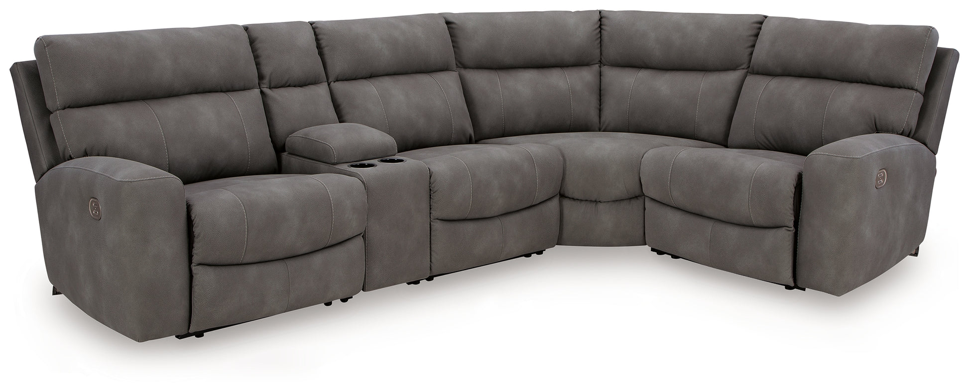 Auburndale Furniture Outlet - Ashley Furniture - Next-Gen DuraPella Sectional - 5-Piece Power Reclining Sectional / Sand - 61004S5