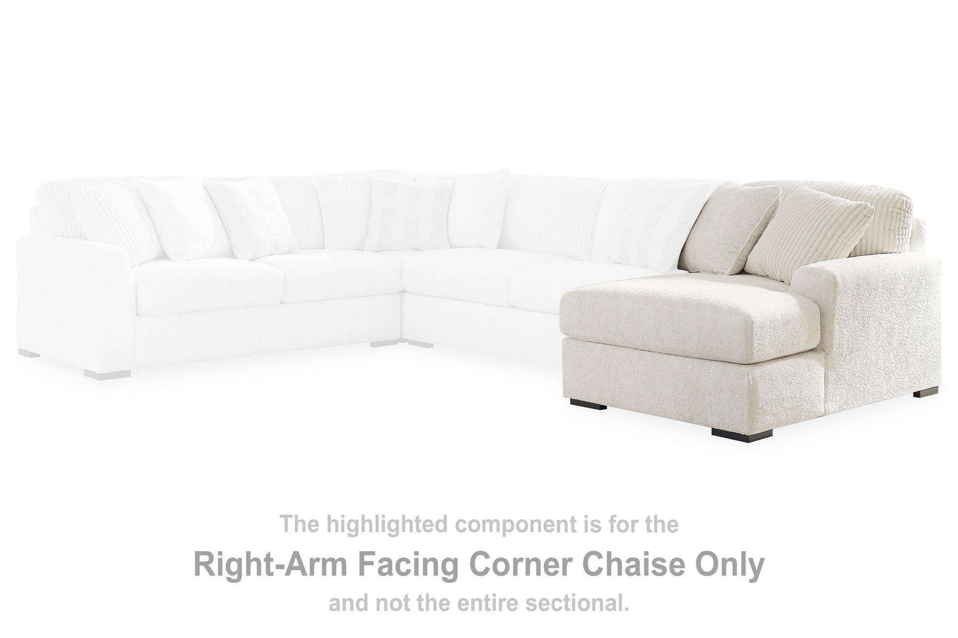 Auburndale Furniture Outlet - Ashley Furniture - Chessington Sectional - RAF Corner Chaise / Ivory - 6190417