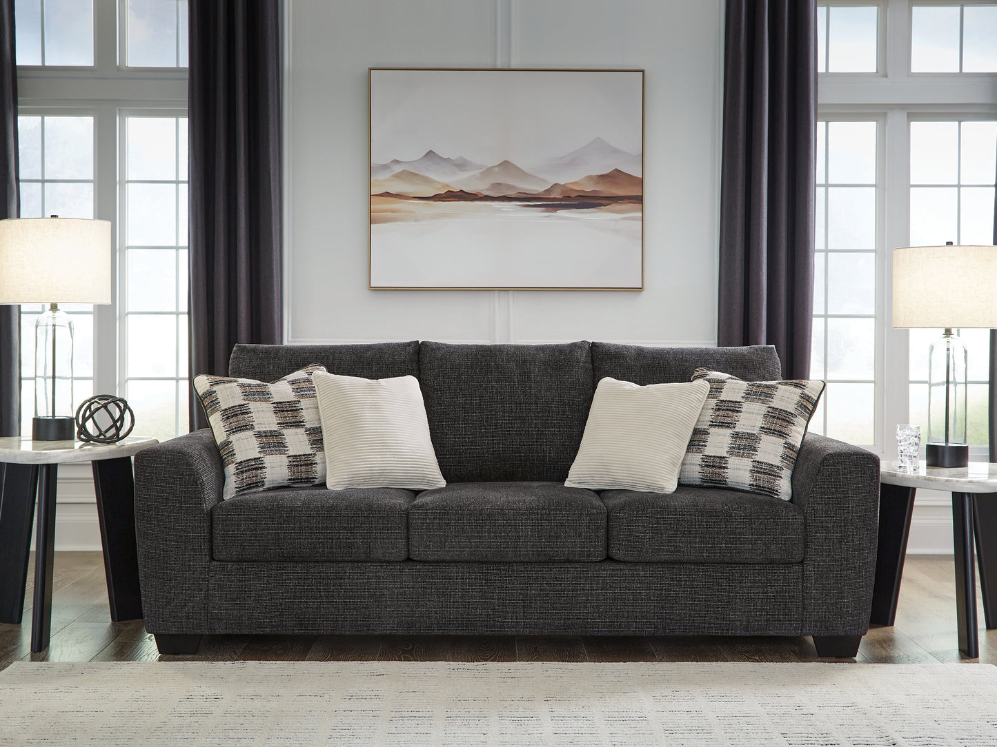 Auburndale Furniture Outlet - Ashley Furniture - Loreo Living Room - Sofa / Ebony - 6310138